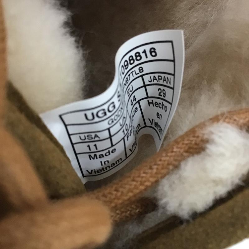 アグ UGG ブーツ ショートブーツ 1098816 NEUMEL PENDLETON PLAID BOOT 29cm 箱有 29.0cm ロゴ、文字 X チェック キャメル / キャメル / メンズ USED 古着 中古 10091197