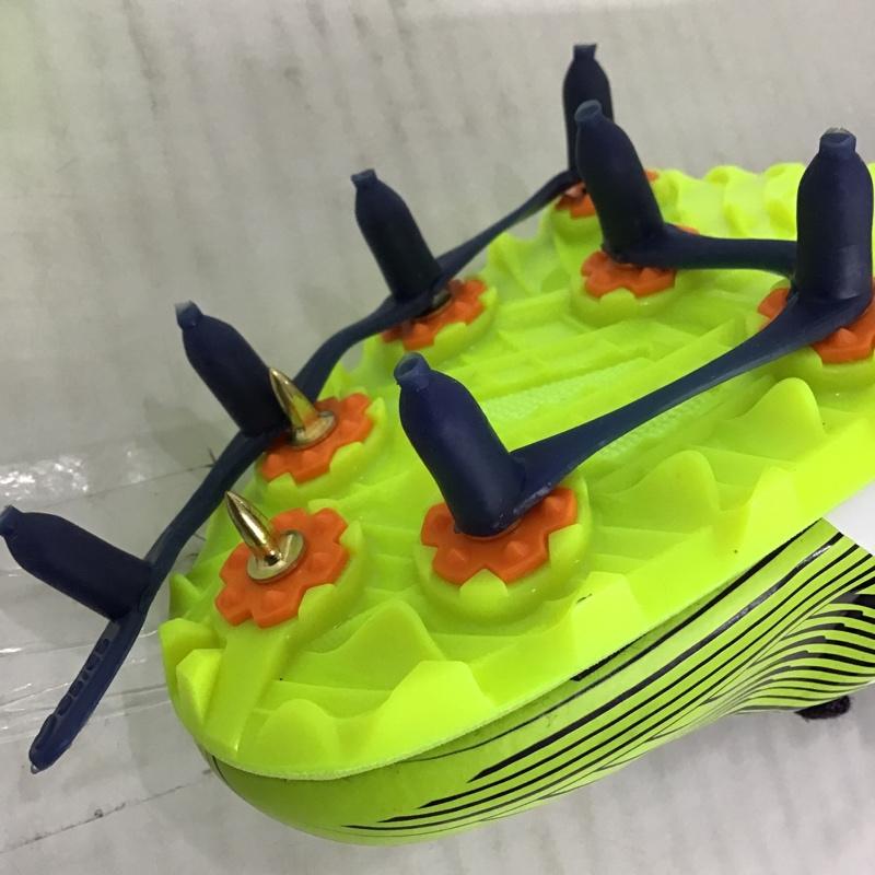 アシックス ASICS シューズ シューズ TTTP528-500 HEATSPRINT FR 8 陸上スパイク 28.5cm 箱有 28.5cm ロゴ、文字 紫 / パープル / purple X 黄 / イエロー / yellow メンズ USED 古着 中古 10092634