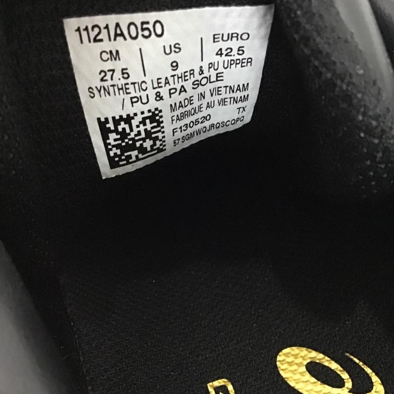 アシックス ASICS シューズ シューズ 1121A050 GOLDSTAGE MA-S ベースボールシューズ スパイク 27.5cm 箱有 27.5cm ロゴ、文字 黒 / ブラック / black X 金 / ゴールド / gold color メンズ USED 古着 中古 10092701