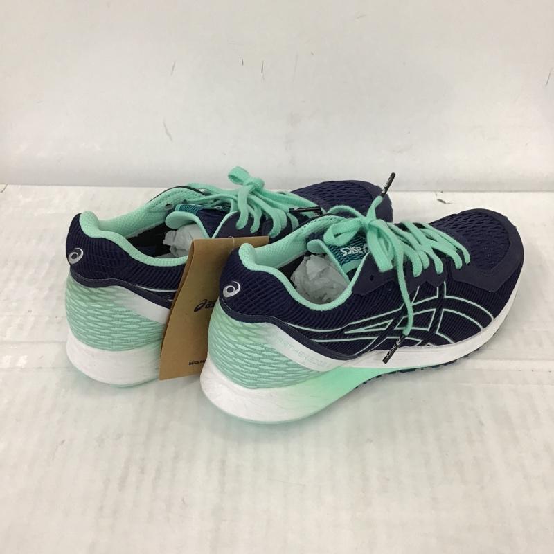 アシックス ASICS スニーカー スニーカー 1012A733 ランニングシューズ TARTHEREDGE2 23cm 箱有 23.0cm ロゴ、文字 紺 / ネイビー / navy X 薄緑 / ライトグリーン / レディース USED 古着 中古 10092990