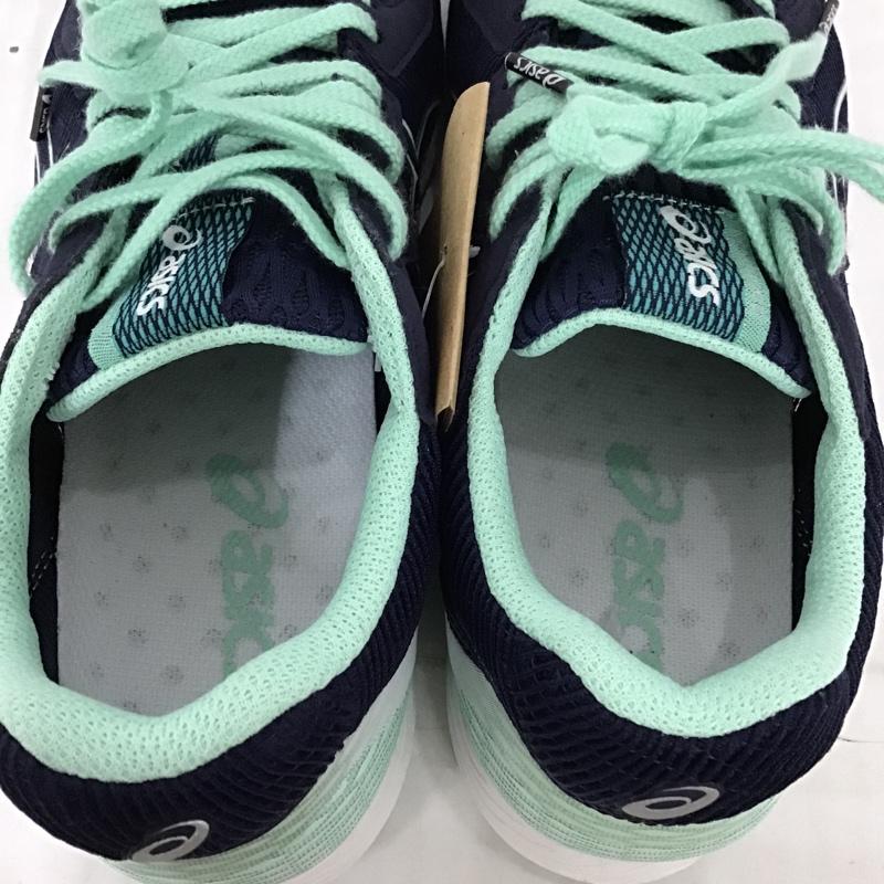 アシックス ASICS スニーカー スニーカー 1012A733 ランニングシューズ TARTHEREDGE2 23cm 箱有 23.0cm ロゴ、文字 紺 / ネイビー / navy X 薄緑 / ライトグリーン / レディース USED 古着 中古 10092990