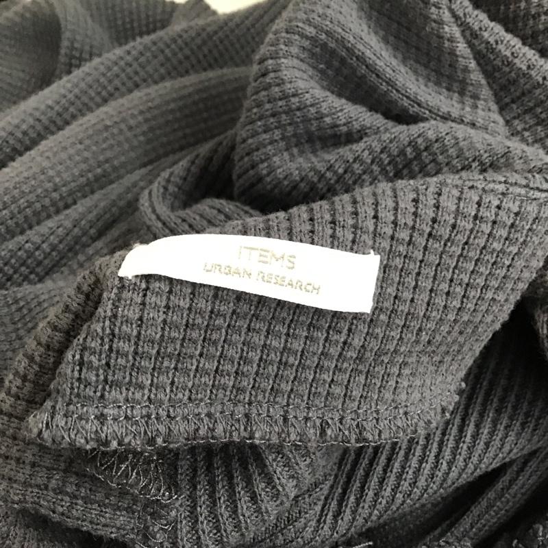 アイテムズ アーバンリサーチ ITEMS URBAN RESEARCH ワンピース ロングスカート 長袖カットソー 長袖ワンピース ワッフル センタースリット M 無地 灰 / グレー / gray レディース USED 古着 中古 10093936
