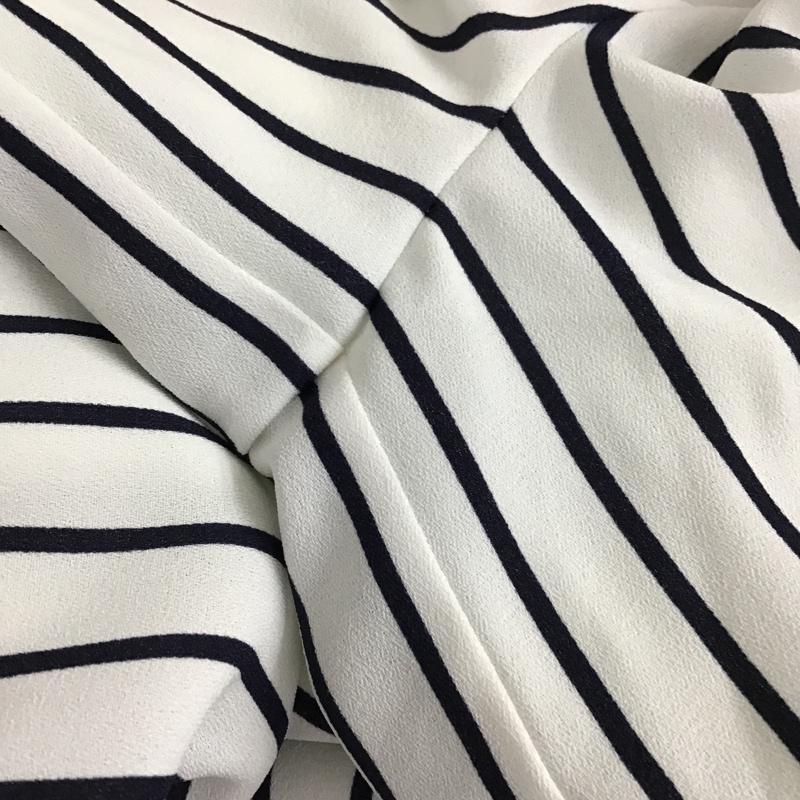 アズールバイマウジー AZUL BY MOUSSY ボトムス ボトムス 2509SB30-0190 ガウチョパンツ M ストライプ 白 / ホワイト / white X 黒 / ブラック / black レディース USED 古着 中古 10094383