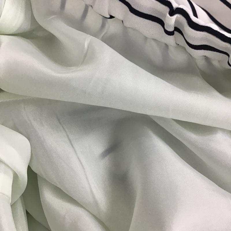 アズールバイマウジー AZUL BY MOUSSY ボトムス ボトムス 2509SB30-0190 ガウチョパンツ M ストライプ 白 / ホワイト / white X 黒 / ブラック / black レディース USED 古着 中古 10094383