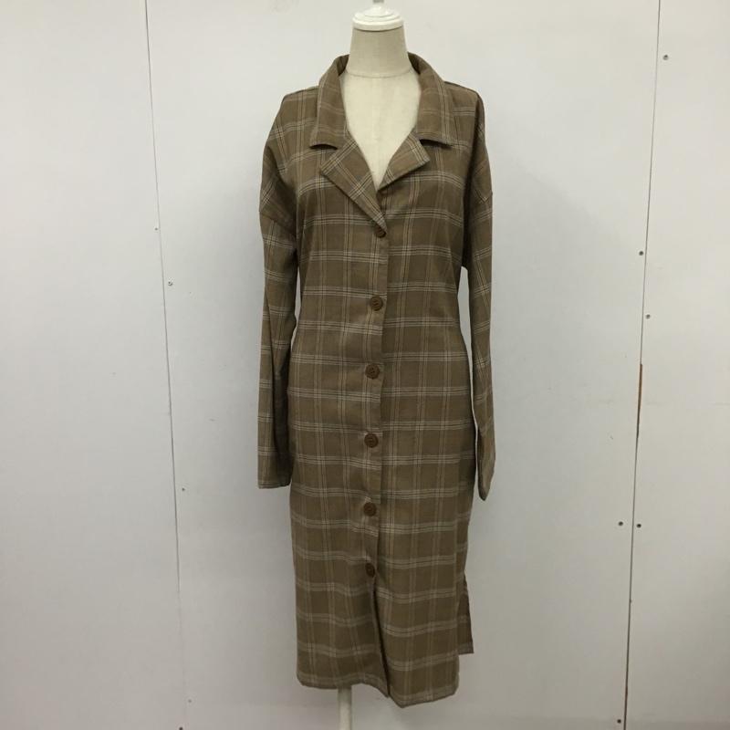 アズノゥアズピンキー AS KNOW AS PINKY ワンピース ロングスカート PH7333 ジャケット チェック ベージュ / ベージュ / beige X 茶 / ブラウン / brown X 水色 / ライトブルー / レディース USED 古着 中古 10097533