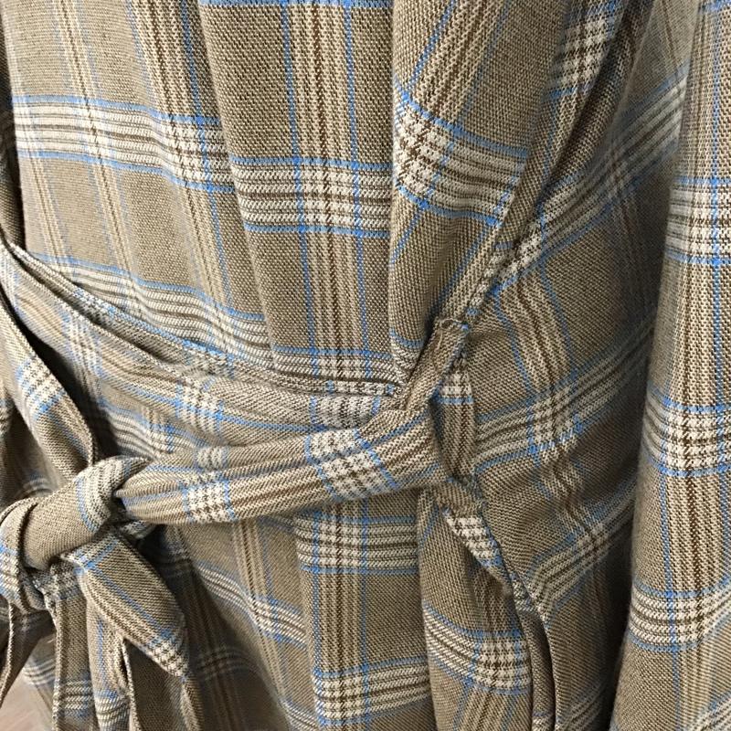 アズノゥアズピンキー AS KNOW AS PINKY ワンピース ロングスカート PH7333 ジャケット チェック ベージュ / ベージュ / beige X 茶 / ブラウン / brown X 水色 / ライトブルー / レディース USED 古着 中古 10097533