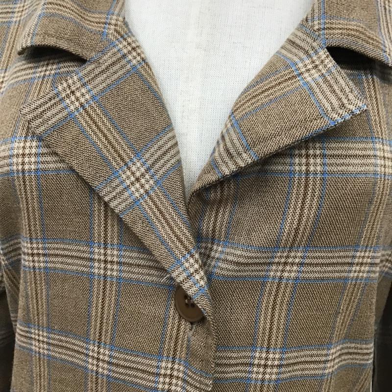 アズノゥアズピンキー AS KNOW AS PINKY ワンピース ロングスカート PH7333 ジャケット チェック ベージュ / ベージュ / beige X 茶 / ブラウン / brown X 水色 / ライトブルー / レディース USED 古着 中古 10097533