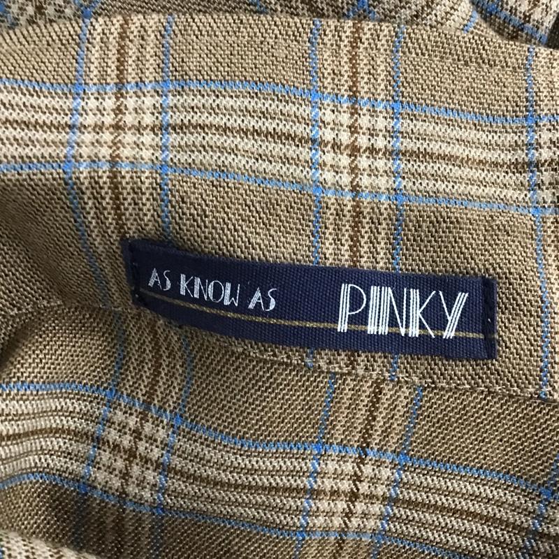 アズノゥアズピンキー AS KNOW AS PINKY ワンピース ロングスカート PH7333 ジャケット チェック ベージュ / ベージュ / beige X 茶 / ブラウン / brown X 水色 / ライトブルー / レディース USED 古着 中古 10097533