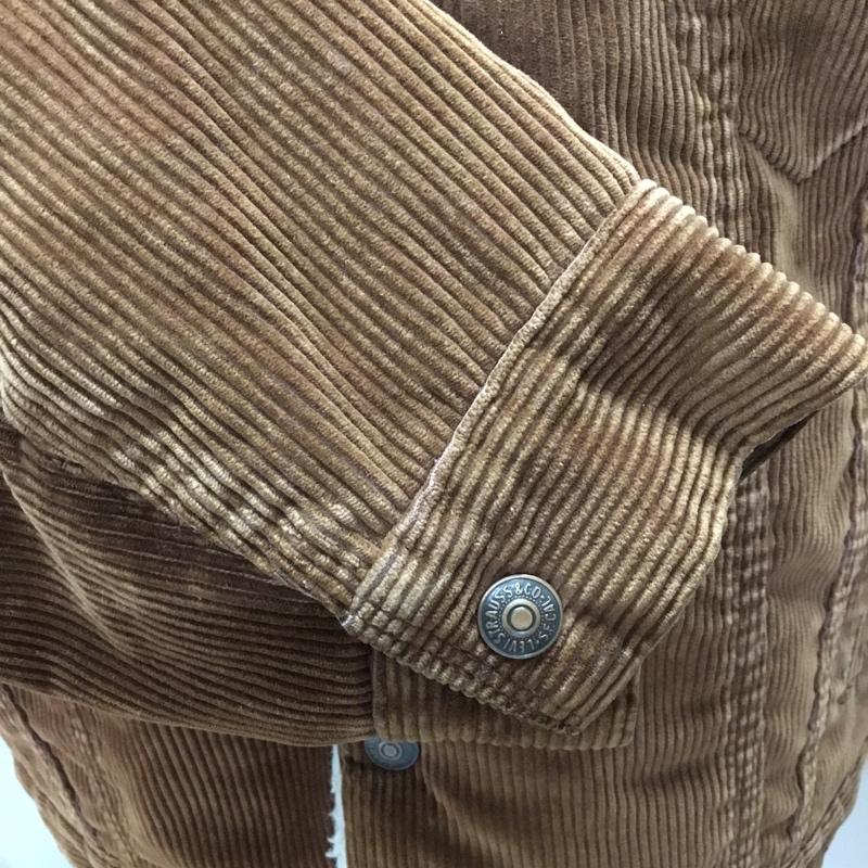 リーバイス Levi s ジャケット、上着 ジャケット、ブレザー 80s コーデュロイジャケット 太畝 ボアジャケット 茶タブ 46 ロゴ、文字 茶 / ブラウン /  メンズ USED 古着 中古 10114893