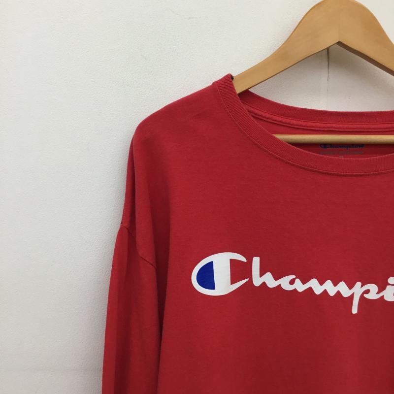 チャンピオン Champion Tシャツ 長袖 Champion 長袖Tシャツ XL プリント 赤 / レッド /  メンズ USED 古着 中古 10129897