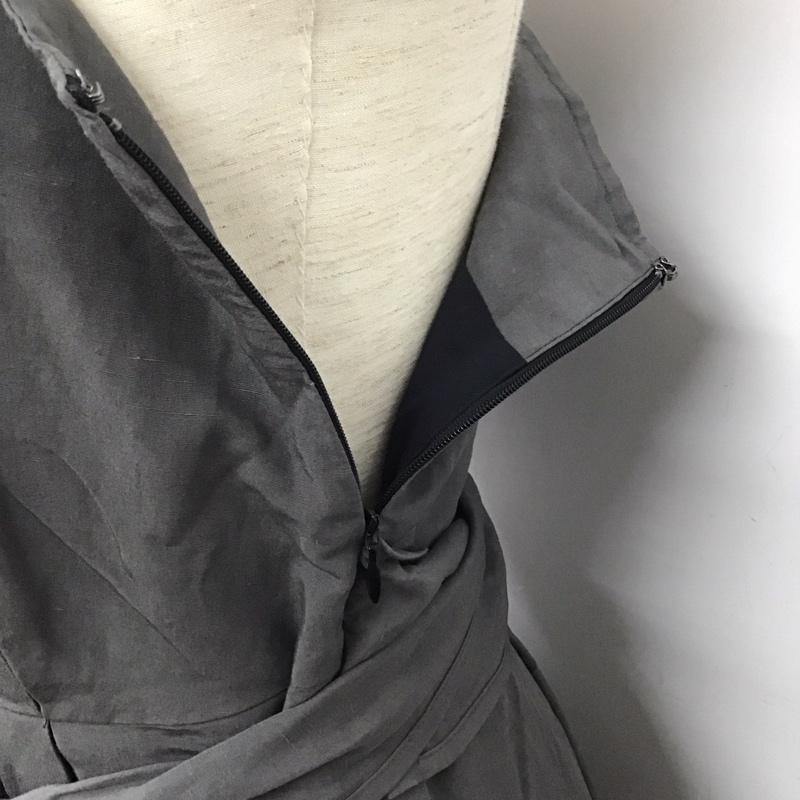 スライ SLY ワンピース ロングスカート 030DSY33-2010 ONE SHOULDER TIE OP ウエストタイ 2 無地 灰 / グレー /  レディース USED 古着 中古 10142284