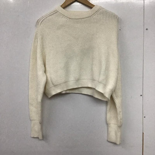 ザラ ZARA ニット、セーター 長袖 M 無地 白 / ホワイト /  レディース USED 古着 中古 10138154