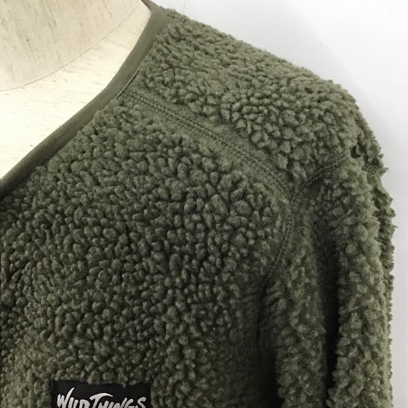 ワイルドシングス WILD THINGS コート コート一般 WT19461N-DI ノーカラーボアコート ミリタリー S 無地 カーキ / カーキ / khaki メンズ USED 古着 中古 10102354
