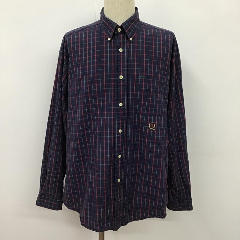 トミーヒルフィガー TOMMY HILFIGER シャツ、ブラウス 長袖 長袖シャツ チェックシャツ ボタンダウンシャツ カジュアルシャツ L メンズ USED 古着 中古 10102561