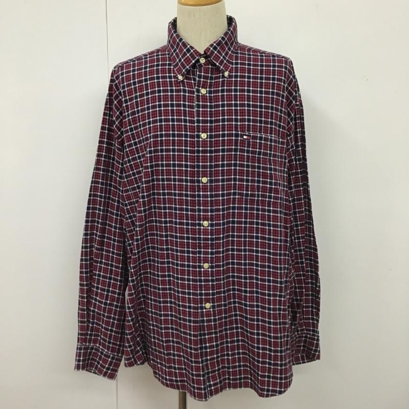 トミーヒルフィガー TOMMY HILFIGER シャツ、ブラウス 長袖 長袖シャツ チェックシャツ カラーシャツ カジュアルシャツ ボタンダウンシャツ XL メンズ USED 古着 中古 10102570