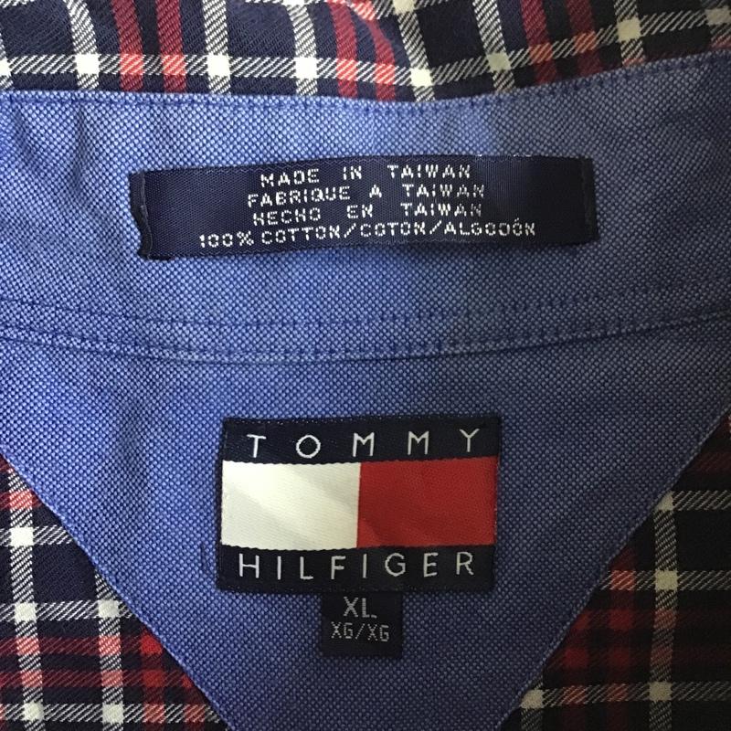 トミーヒルフィガー TOMMY HILFIGER シャツ、ブラウス 長袖 長袖シャツ チェックシャツ カラーシャツ カジュアルシャツ ボタンダウンシャツ XL メンズ USED 古着 中古 10102570