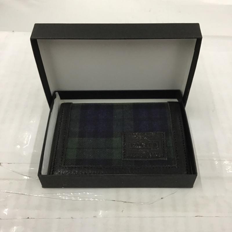 ポーター PORTER カードケース 定期入れ 箱有 チェック メンズ USED 古着 中古 10103146