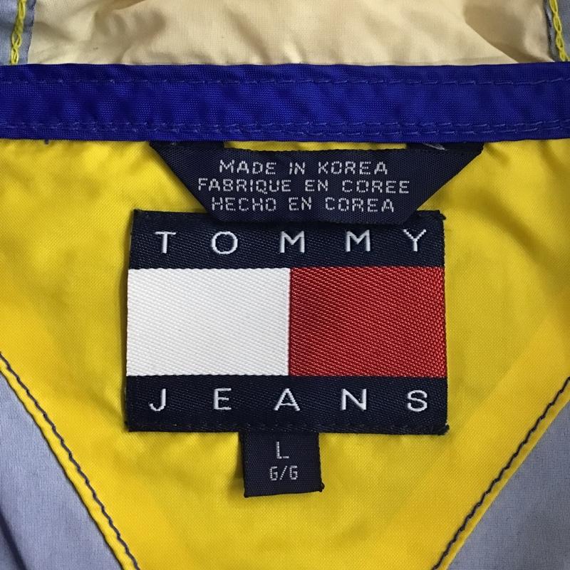 トミー ジーンズ TOMMY JEANS ジャケット、上着 ジャンパー、ブルゾン プルオーバーナイロンジャケット ジップアップジャケット フード付きジャケット L メンズ USED 古着 中古 10103204