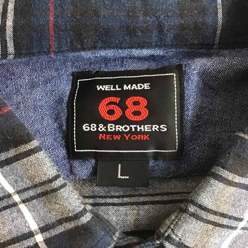 シックスティエイトアンドブラザーズ 68&brothers シャツ、ブラウス 長袖 長袖シャツ チェックシャツ カラーシャツ カジュアルシャツ L メンズ USED 古着 中古 10103221