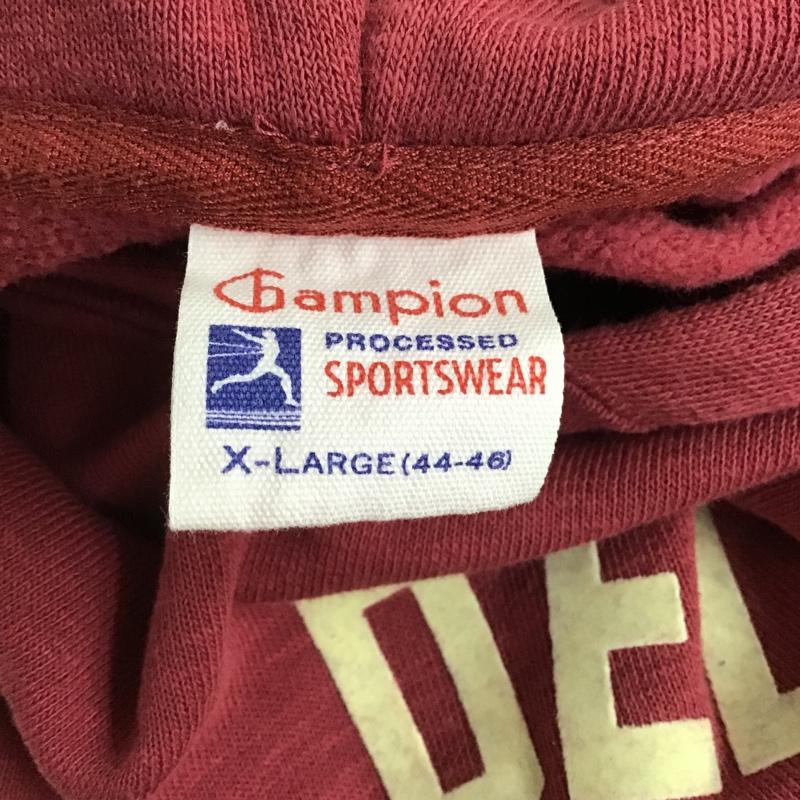 チャンピオン Champion パーカー 長袖 長袖パーカー フード付きパーカー プリントスウェット 長袖トレーナー XL プリント えんじ / ワインレッド / dark red メンズ USED 古着 中古 10103275