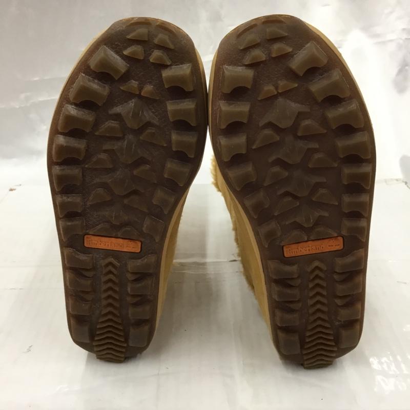 ティンバーランド Timberland ブーツ ショートブーツ 61644 スウェード ボア 8M ワンポイント キャメル / キャメル / レディース USED 古着 中古 10103616