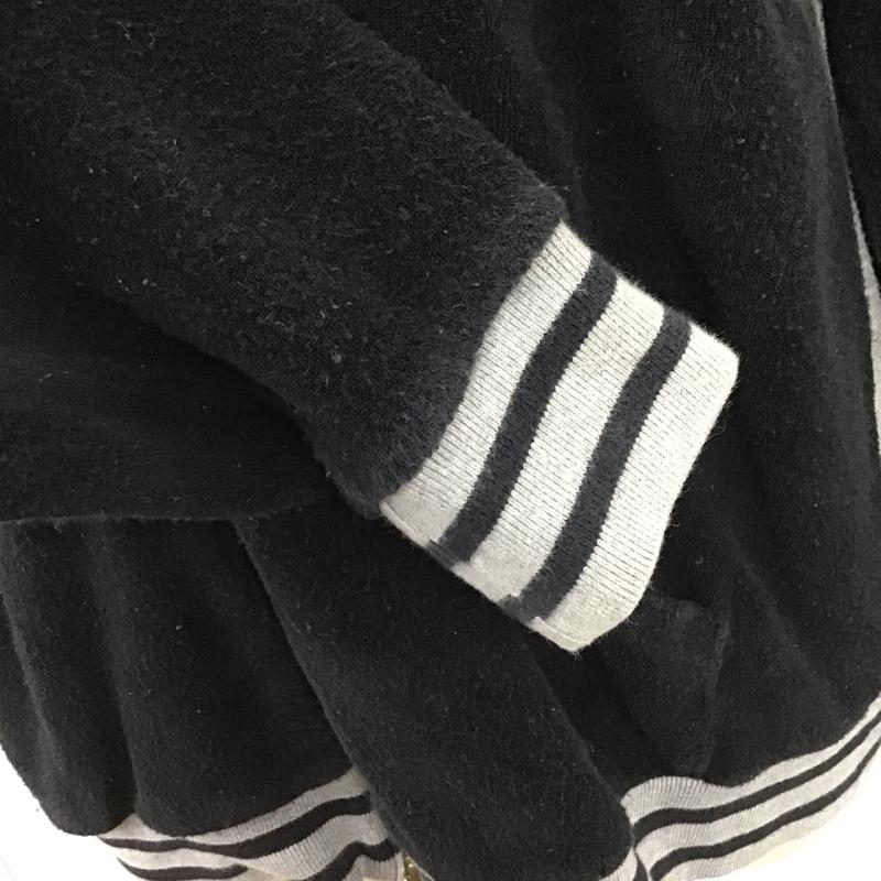 24カラッツ 24karats パーカー 長袖 ジップアップ フルジップ パイル地 STAY GOLD L ロゴ、文字 黒 / ブラック / black X 灰 / グレー / gray メンズ USED 古着 中古 10103638