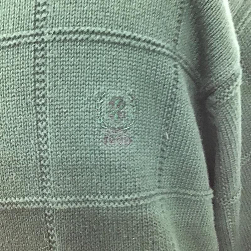 アイゾッド IZOD ニット、セーター 長袖 コットン クルーネック L ワンポイント 緑 / グリーン / green メンズ USED 古着 中古 10103791