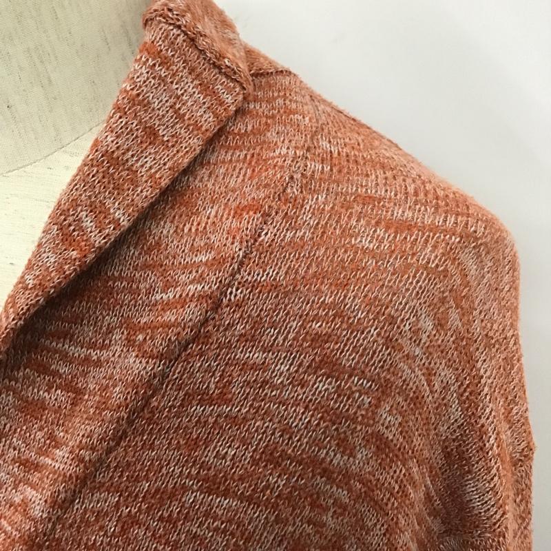 ミッシェル・クラン MICHEL KLEIN カーディガン 長袖 MKFAO-73070 ショールカラーニットカーディガン 羽織り ニットカーディガン 無地 橙 / オレンジ / orange メンズ USED 古着 中古 10103879