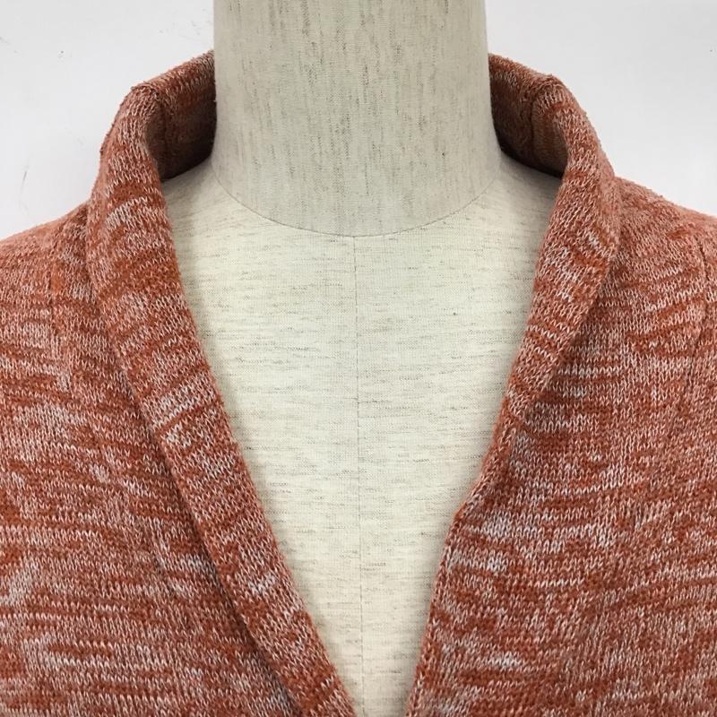 ミッシェル・クラン MICHEL KLEIN カーディガン 長袖 MKFAO-73070 ショールカラーニットカーディガン 羽織り ニットカーディガン 無地 橙 / オレンジ / orange メンズ USED 古着 中古 10103879