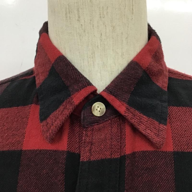 アバクロンビーアンドフィッチ ABERCROMBIE&FITCH シャツ、ブラウス 長袖 長袖シャツ チェックシャツ カラーシャツ 長袖カットソー S チェック 黒 / ブラック / black X 赤 / レッド / red メンズ USED 古着 中古 10103882