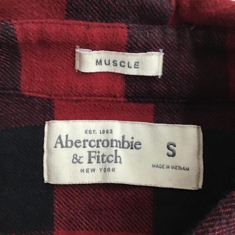 アバクロンビーアンドフィッチ ABERCROMBIE&FITCH シャツ、ブラウス 長袖 長袖シャツ チェックシャツ カラーシャツ 長袖カットソー S チェック 黒 / ブラック / black X 赤 / レッド / red メンズ USED 古着 中古 10103882