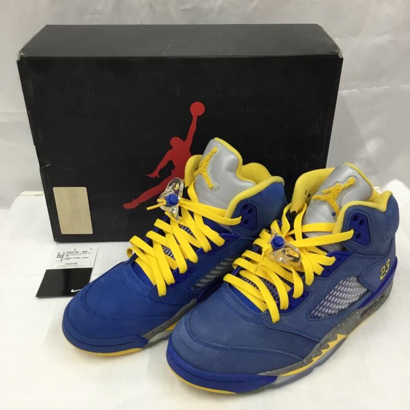 ナイキ NIKE スニーカー スニーカー CD2720-400 AIR JORDAN 5 LANEY JSP 26cm 箱有 26.0cm ワンポイント 青 / ブルー / blue X 黄 / イエロー / yellow メンズ USED 古着 中古 10105720