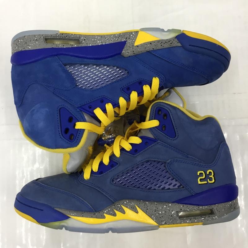 ナイキ NIKE スニーカー スニーカー CD2720-400 AIR JORDAN 5 LANEY JSP 26cm 箱有 26.0cm ワンポイント 青 / ブルー / blue X 黄 / イエロー / yellow メンズ USED 古着 中古 10105720