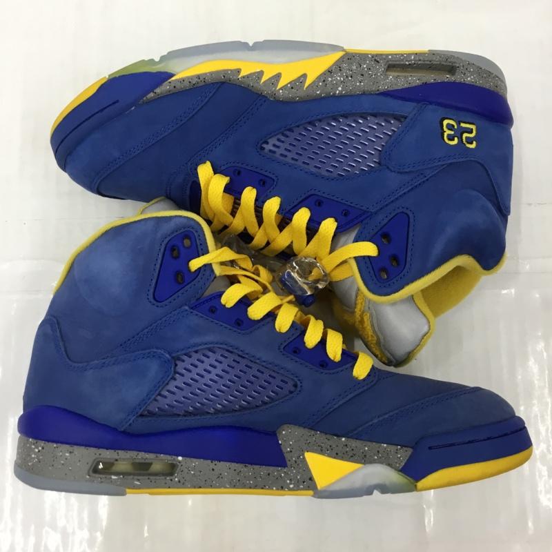 ナイキ NIKE スニーカー スニーカー CD2720-400 AIR JORDAN 5 LANEY JSP 26cm 箱有 26.0cm ワンポイント 青 / ブルー / blue X 黄 / イエロー / yellow メンズ USED 古着 中古 10105720