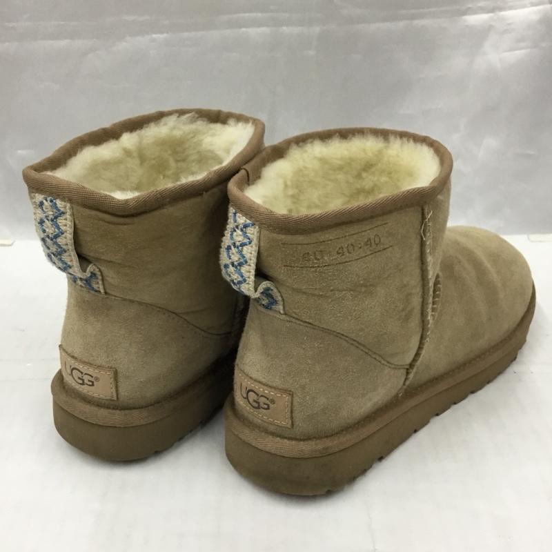 アグ UGG ブーツ ショートブーツ 1096011 M Classic Mini 40:40:40 26cm 箱有 26.0cm ロゴ、文字 ベージュ / ベージュ / beige メンズ USED 古着 中古 10105857