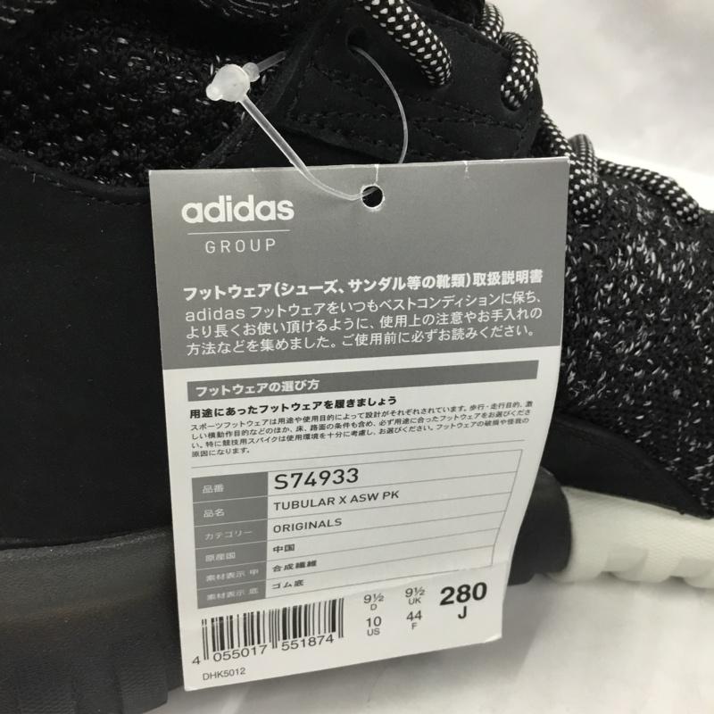 アディダス adidas スニーカー スニーカー S74933 TUBULAR X ASW PK 28cm 箱有 28.0cm ロゴ、文字 黒 / ブラック / black X 白 / ホワイト / white メンズ USED 古着 中古 10105868