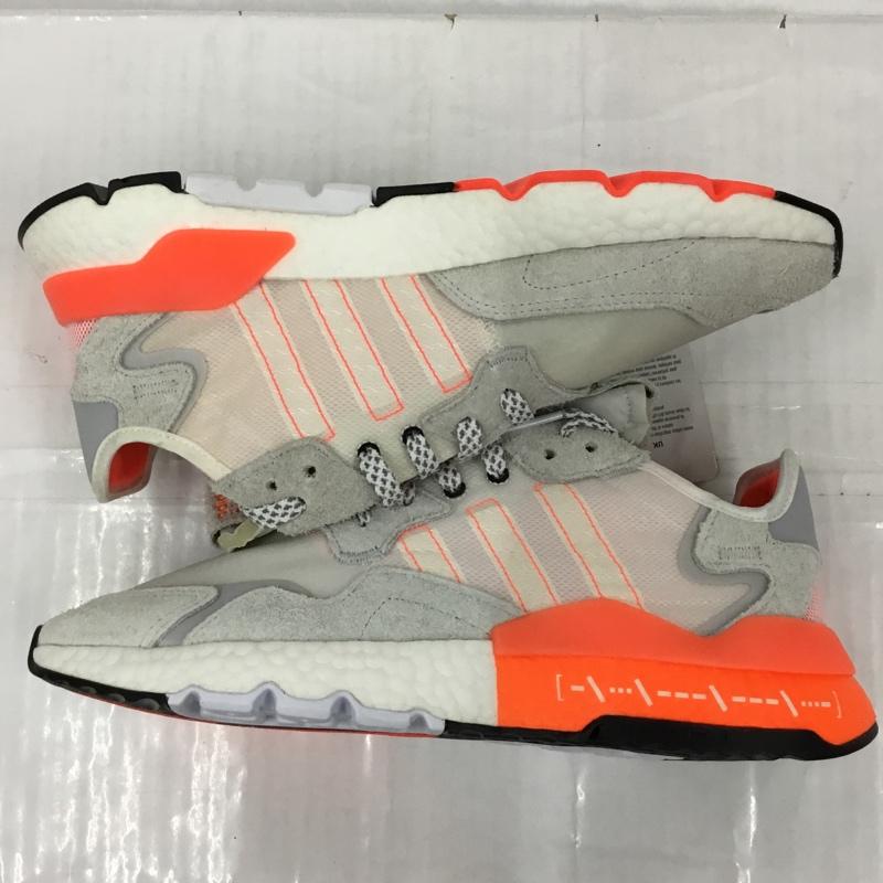 アディダス adidas スニーカー スニーカー EH0249 NITE JOGGER 28cm 箱有 28.0cm ロゴ、文字 灰 / グレー / gray X 橙 / オレンジ / orange メンズ USED 古着 中古 10105870