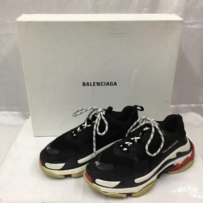 バレンシアガ BALENCIAGA スニーカー スニーカー 533882 トリプルS 27.5cm 箱有 27.5cm ロゴ、文字 黒 / ブラック / black X 白 / ホワイト / white X 赤 / レッド / red メンズ USED 古着 中古 10106031