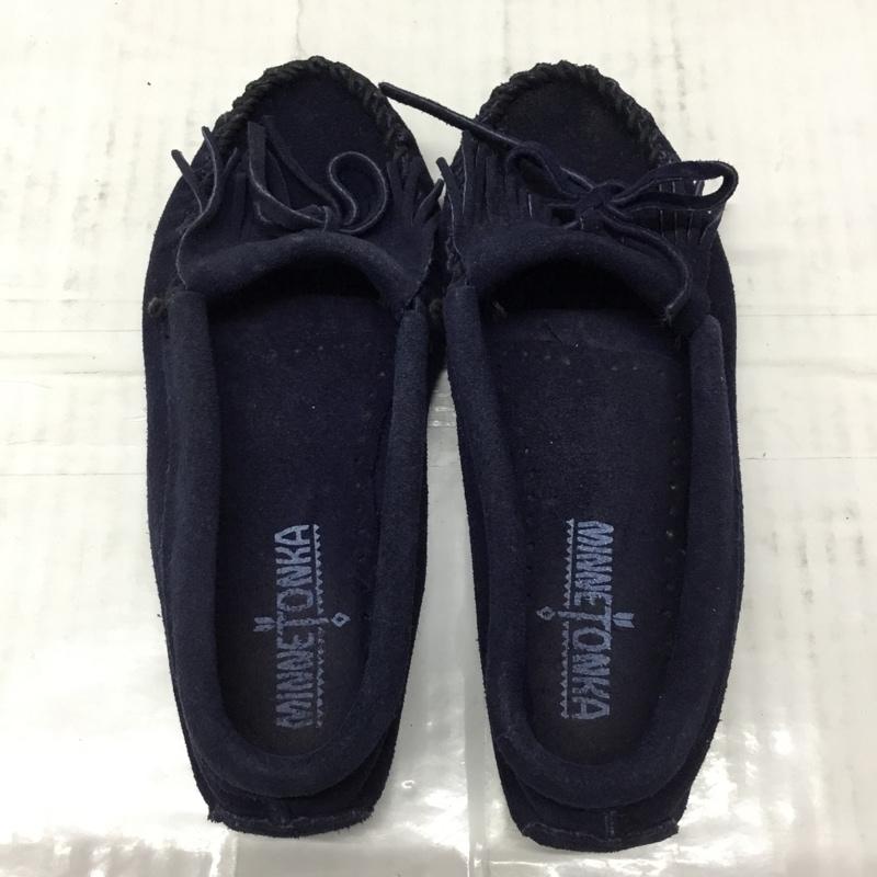 ミネトンカ Minnetonka カジュアルシューズ カジュアルシューズ 405S モカシン 無地 紺 / ネイビー / navy レディース USED 古着 中古 10106533