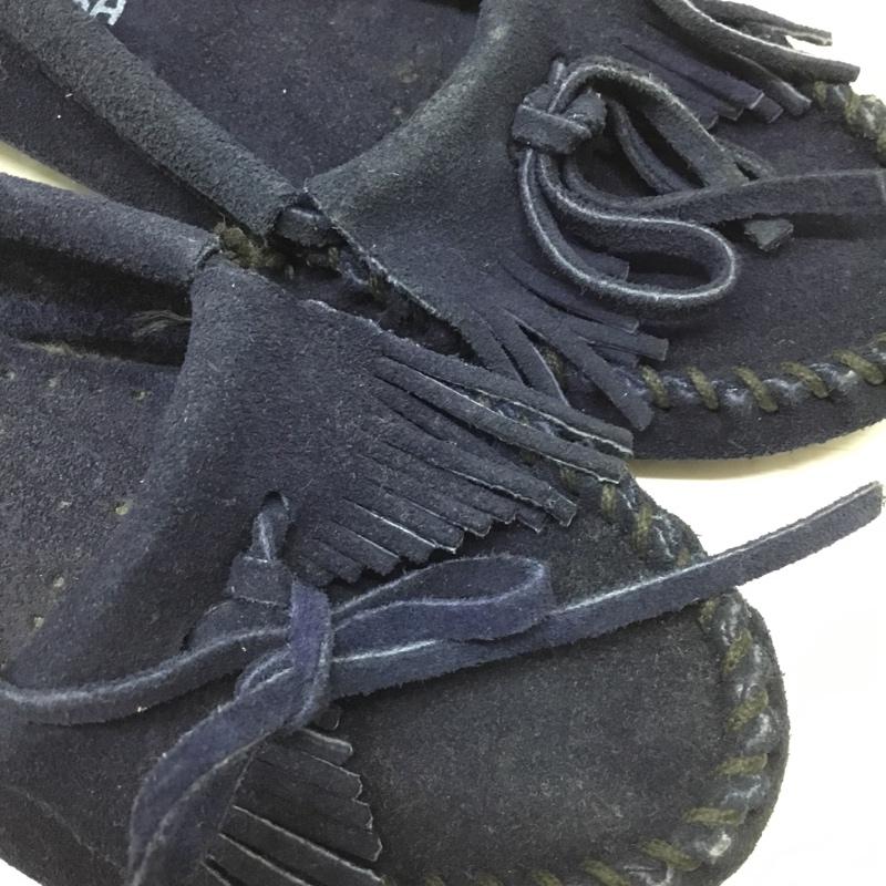 ミネトンカ Minnetonka カジュアルシューズ カジュアルシューズ 405S モカシン 無地 紺 / ネイビー / navy レディース USED 古着 中古 10106533