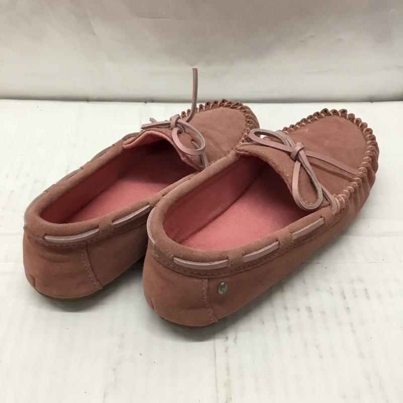 エミュー emu カジュアルシューズ カジュアルシューズ モカシン Ｗ7 無地 桃 / ピンク / pink レディース USED 古着 中古 10106626