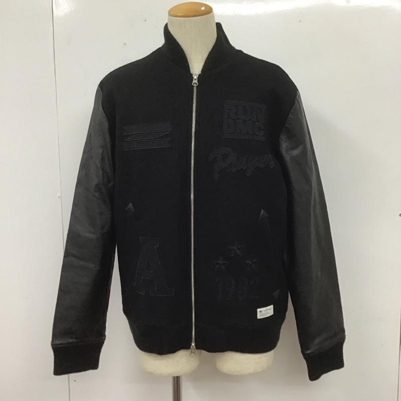 アディダスオリジナルス adidas originals ジャケット、上着 ジャンパー、ブルゾン m64169 RUNBOMBERJKT ボンバージャケット ジップアップジャケット アウター ロゴ、文字 黒 / ブラック / black メンズ USED 古着 中古 10106720
