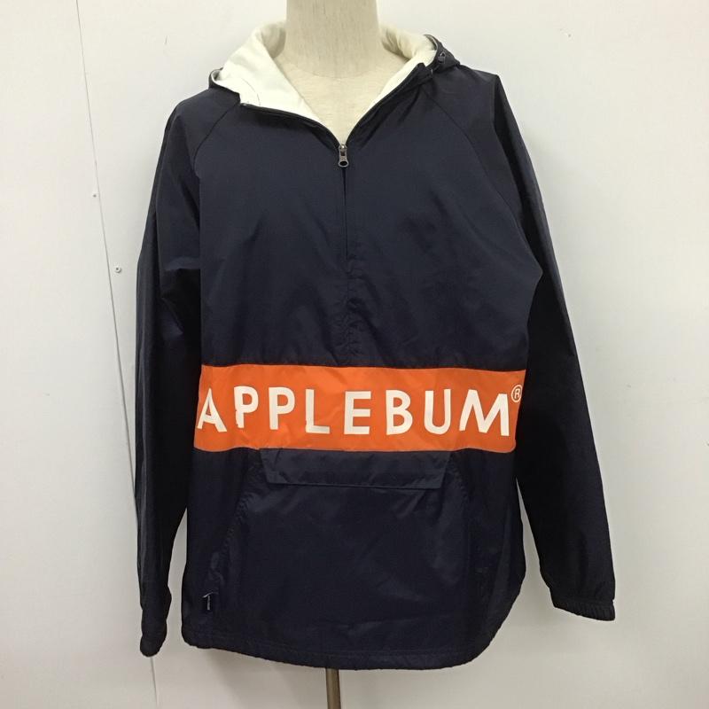 アップルバム APPLEBUM ジャケット、上着 ジャンパー、ブルゾン Logo Anorak Parka ハーフジップ プルオーバー L ロゴ、文字 紺 / ネイビー / navy X 橙 / オレンジ / orange メンズ USED 古着 中古 10106780