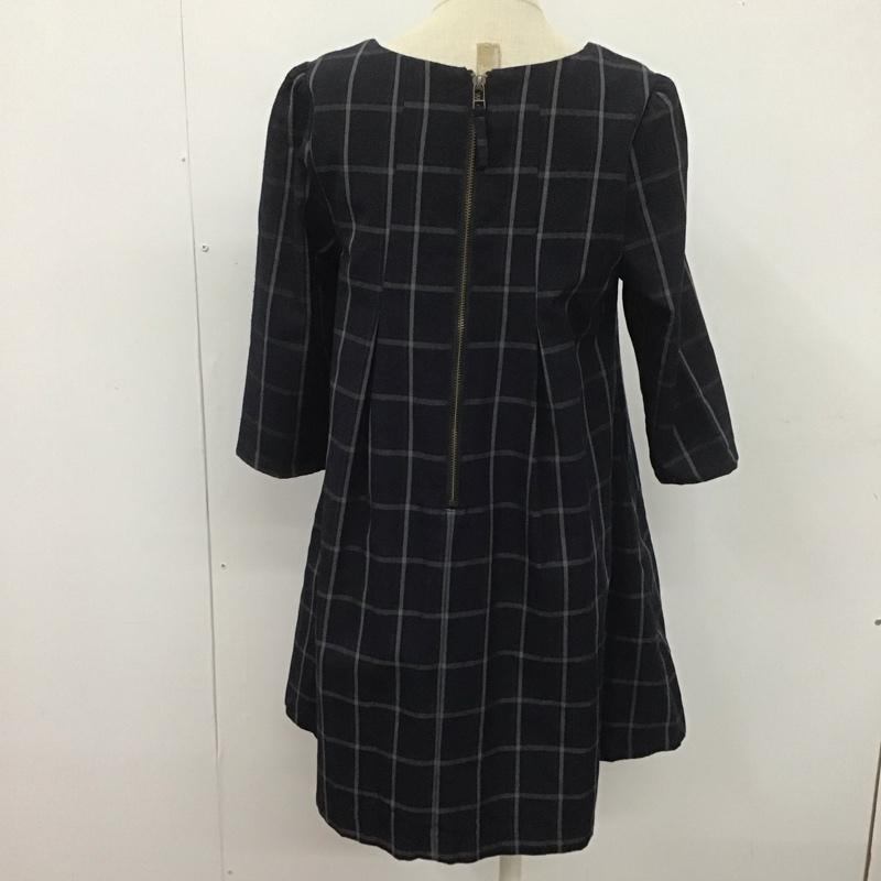 ダズリン dazzlin ワンピース ミニスカート 021440303701 七分袖 S チェック 紺 / ネイビー / navy X 灰 / グレー / gray X 赤 / レッド / red レディース USED 古着 中古 10106956