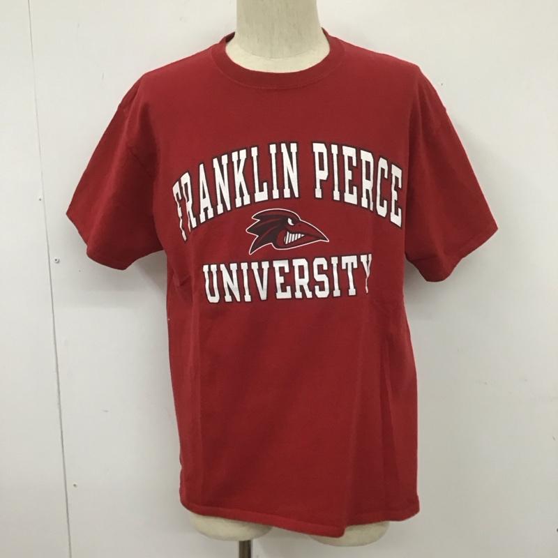 チャンピオン Champion Tシャツ 半袖 半袖カットソー プリントTシャツ クルーネックカットソー L プリント 赤 / レッド / red メンズ USED 古着 中古 10107302