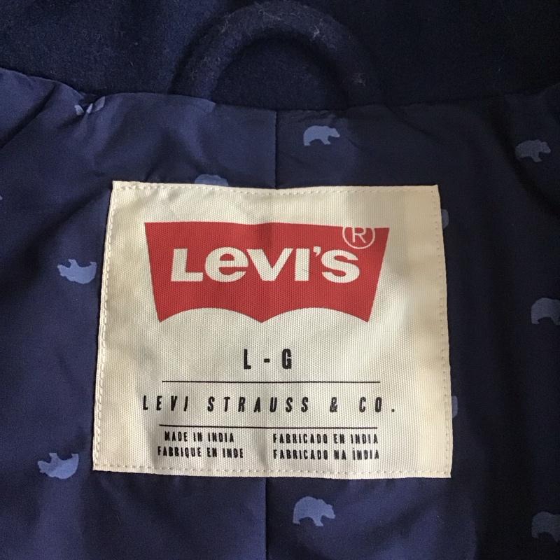 リーバイス Levi s コート コート一般 ピーコート アウター ロングコート カジュアルジャケット カラージャケット L 無地 紺 / ネイビー / navy メンズ USED 古着 中古 10107740