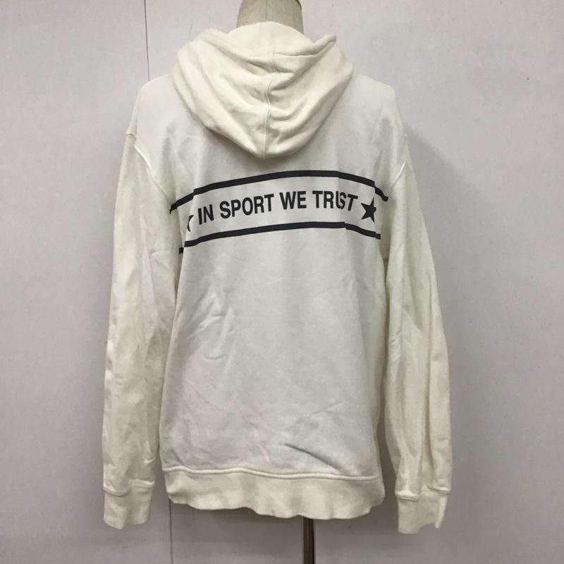 ナイキ NIKE パーカー 長袖 長袖パーカー フード付きパーカー プリントスウェット トレーナー ロゴ、文字 白 / ホワイト / white メンズ USED 古着 中古 10108022
