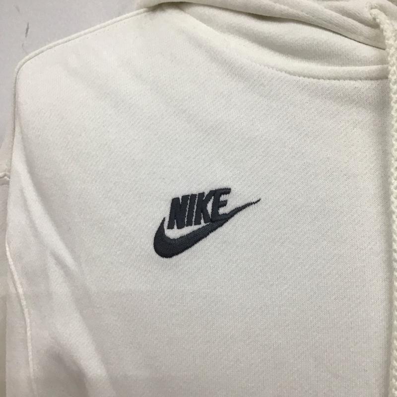 ナイキ NIKE パーカー 長袖 長袖パーカー フード付きパーカー プリントスウェット トレーナー ロゴ、文字 白 / ホワイト / white メンズ USED 古着 中古 10108022