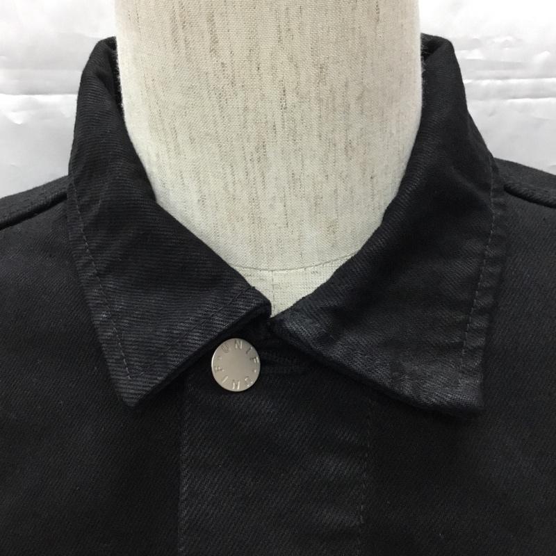 ユニフ UNIF ジャケット、上着 ジャケット、ブレザー デニムジャケット カラージャケット 長袖ジャケット ブルゾン Gジャン M 無地 黒 / ブラック / black メンズ USED 古着 中古 10108252