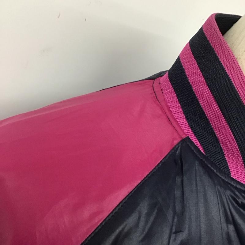 コロンビア Columbia ジャケット、上着 ジャンパー、ブルゾン S ロゴ、文字 桃 / ピンク / pink X 紺 / ネイビー / navy メンズ USED 古着 中古 10108377